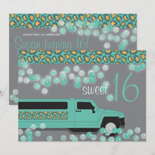 Invitation du bonbon 16 (Devant / Derrière)