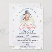 Invitation du bonhomme de neige à la fête de Noël (Devant)