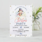 Invitation du bonhomme de neige à la fête de Noël (Debout devant)