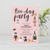 Invitation du Boo-day Party d'Halloween (Debout devant)