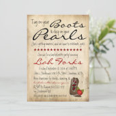 Invitation du Boots & Pearls Bachelorette Party (Debout devant)