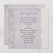 Invitation du bord déchiqueté de lavande (Devant / Derrière)