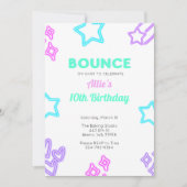 Invitation du Bounce Jump Neon Anniversaire de enf (Devant)