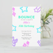 Invitation du Bounce Jump Neon Anniversaire de enf (Debout devant)