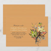 Invitation du bouquet deux de chute (Devant / Derrière)