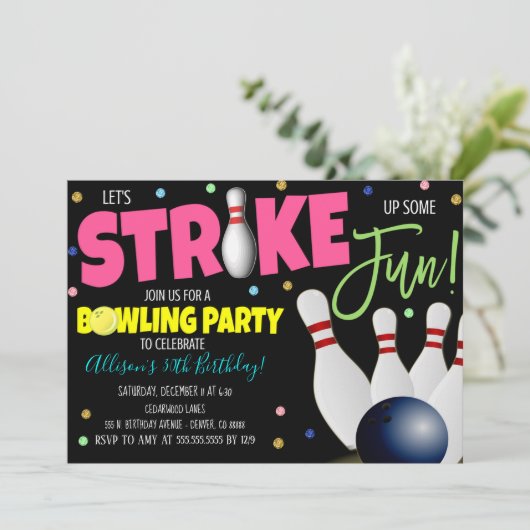 Invitation du Bowling Party (Debout devant)