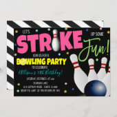 Invitation du Bowling Party (Devant / Derrière)