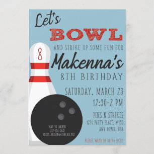 Invitation du Bowling Party