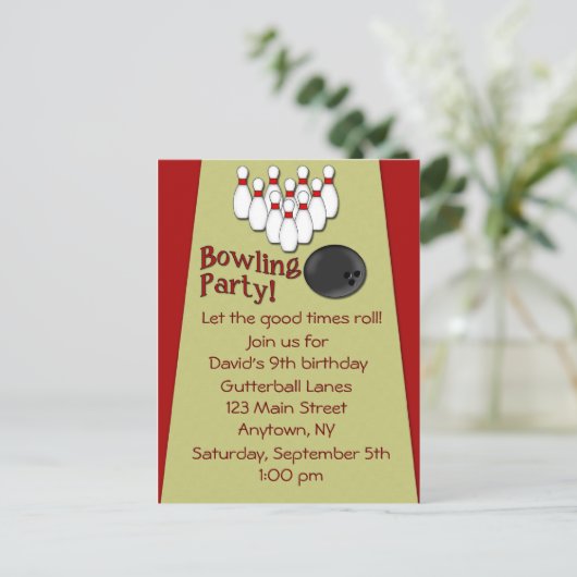 Invitation du Bowling Party (Debout devant)