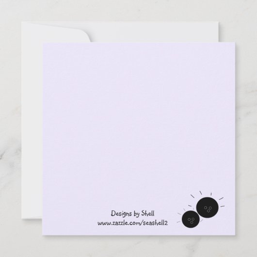 Invitation du Bowling Party (Dos)