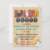 Invitation du Bowling Party (Devant)
