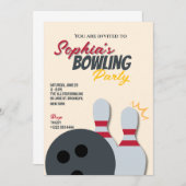 Invitation du Bowling Party (Devant / Derrière)