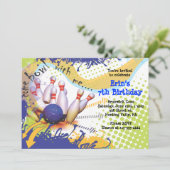 Invitation du Bowling Party Bonne Invitation d'ann (Debout devant)