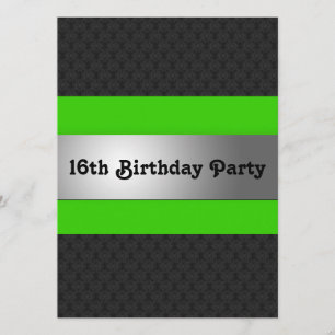 Invitation du Boy's 16th Birthday Party