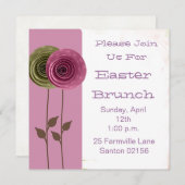 Invitation du brunch de Pâques (Devant / Derrière)