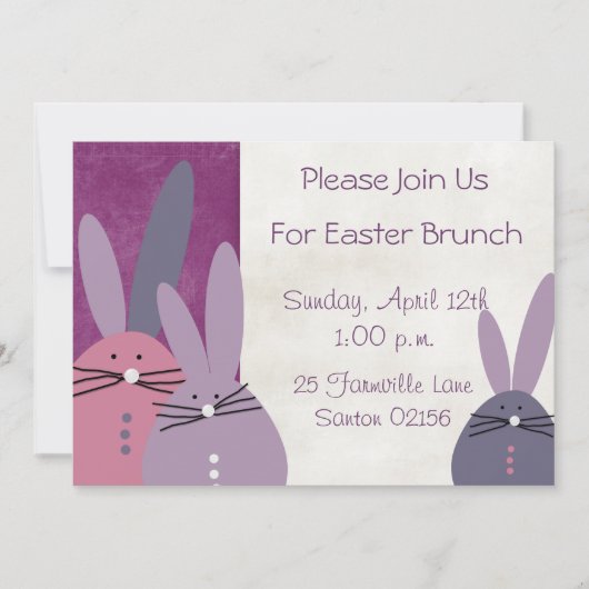 Invitation du brunch de Pâques (Devant)