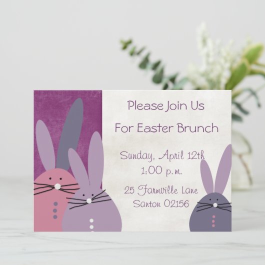 Invitation du brunch de Pâques (Debout devant)