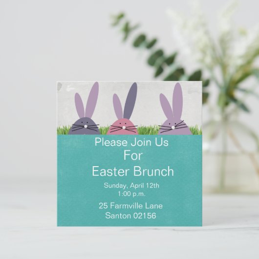 Invitation du brunch de Pâques (Debout devant)