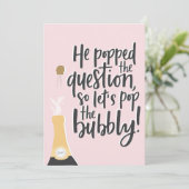 Invitation du Bubbly Engagement Party (Debout devant)