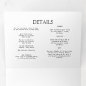 Invitation du budget du MARIAGE PHOTO. (Intérieur en premier)