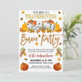 Invitation du Bunco Party de Thanksgiving (Debout devant)