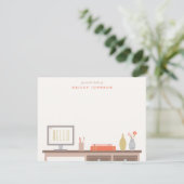 Invitation Du bureau de papeterie - Tomate (Debout devant)