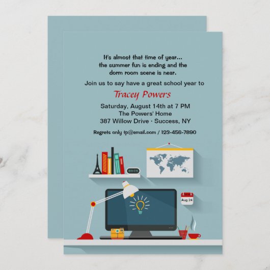 Invitation du bureau du dortoir (Devant / Derrière)