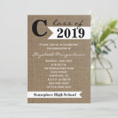 Invitation du Burlap Graduation Party (Debout devant)