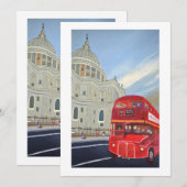 Invitation du bus de Londres  (Devant / Derrière)