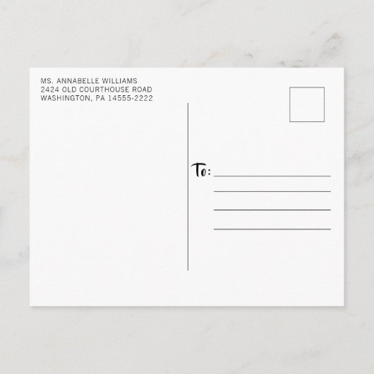 Invitation du Cabine de Noël Rustic Log (Dos)