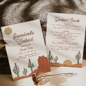 Invitation du Cactus Bachelorette Party + Itinérai