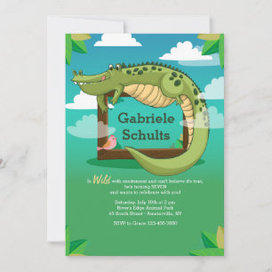 Invitation du cadre d'alligator