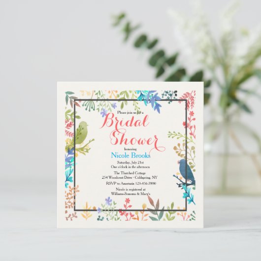 Invitation du cadre de printemps (Debout devant)