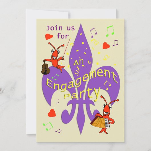 Invitation du Cajun Theme Engagement Party (Devant)