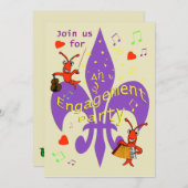 Invitation du Cajun Theme Engagement Party (Devant / Derrière)