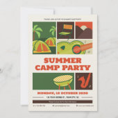 Invitation du camp d'été Retro (Devant)