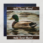 Invitation du canard Mallard (Devant / Derrière)