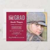Invitation du Cardinal and Grey Graduation Party (Devant)