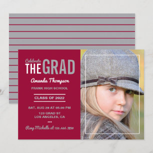 Invitation du Cardinal and Grey Graduation Party