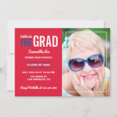 Invitation du Cardinal Red and Blue Graduation Par (Devant)