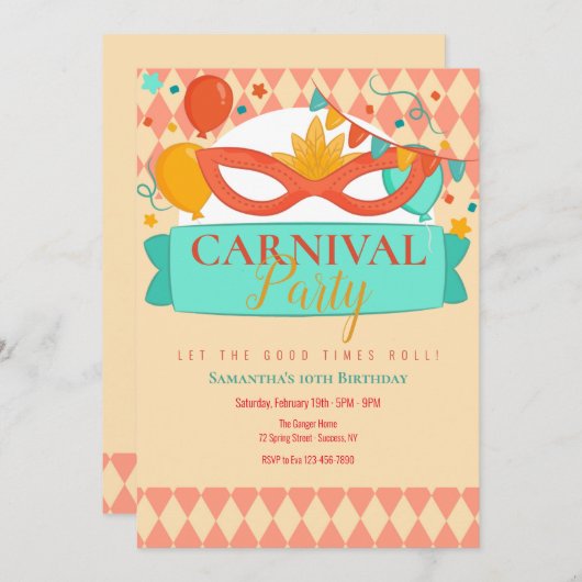 Invitation du Carnaval (Devant / Derrière)