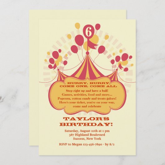 Invitation du Carnaval (Devant / Derrière)