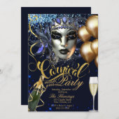 invitation du carnaval de mardi gras (Devant / Derrière)