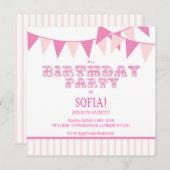 Invitation du Carnaval rose (Devant / Derrière)