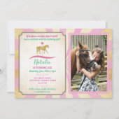 Invitation du Carousel Horse Riding Party Photo An (Devant)