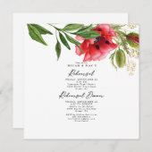 Invitation du Carré de la répétition du pavot roug (Devant / Derrière)