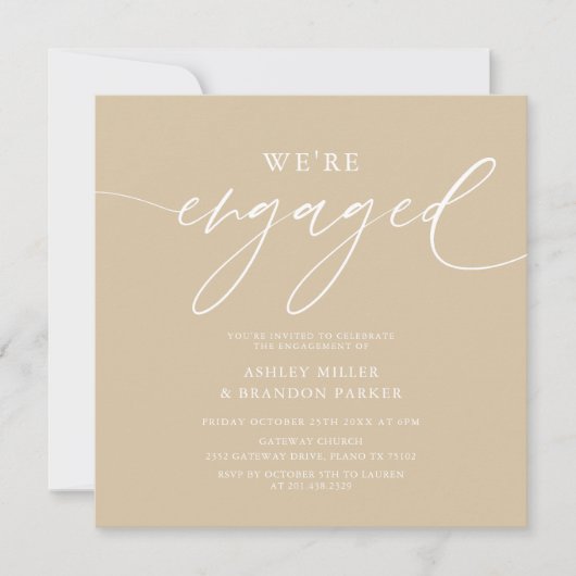 Invitation du Carré de l'engagement Sand Boho (Devant)