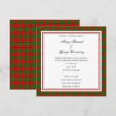 Invitation du Carré Mariage écossais (Devant / Derrière)