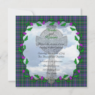 Invitation du Carré Mariage écossais Cooper
