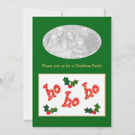 Invitation du Carte photo de Noël à customiser (Devant)